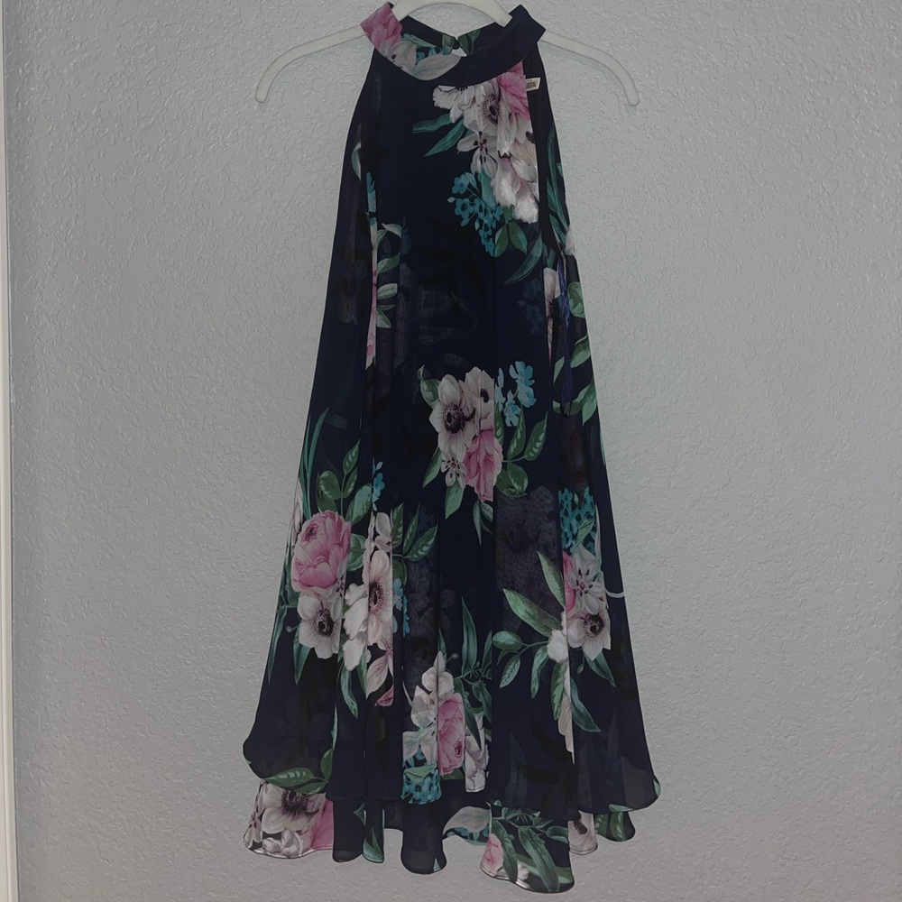Eliza J high neck floral dress